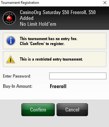 pokerstars password